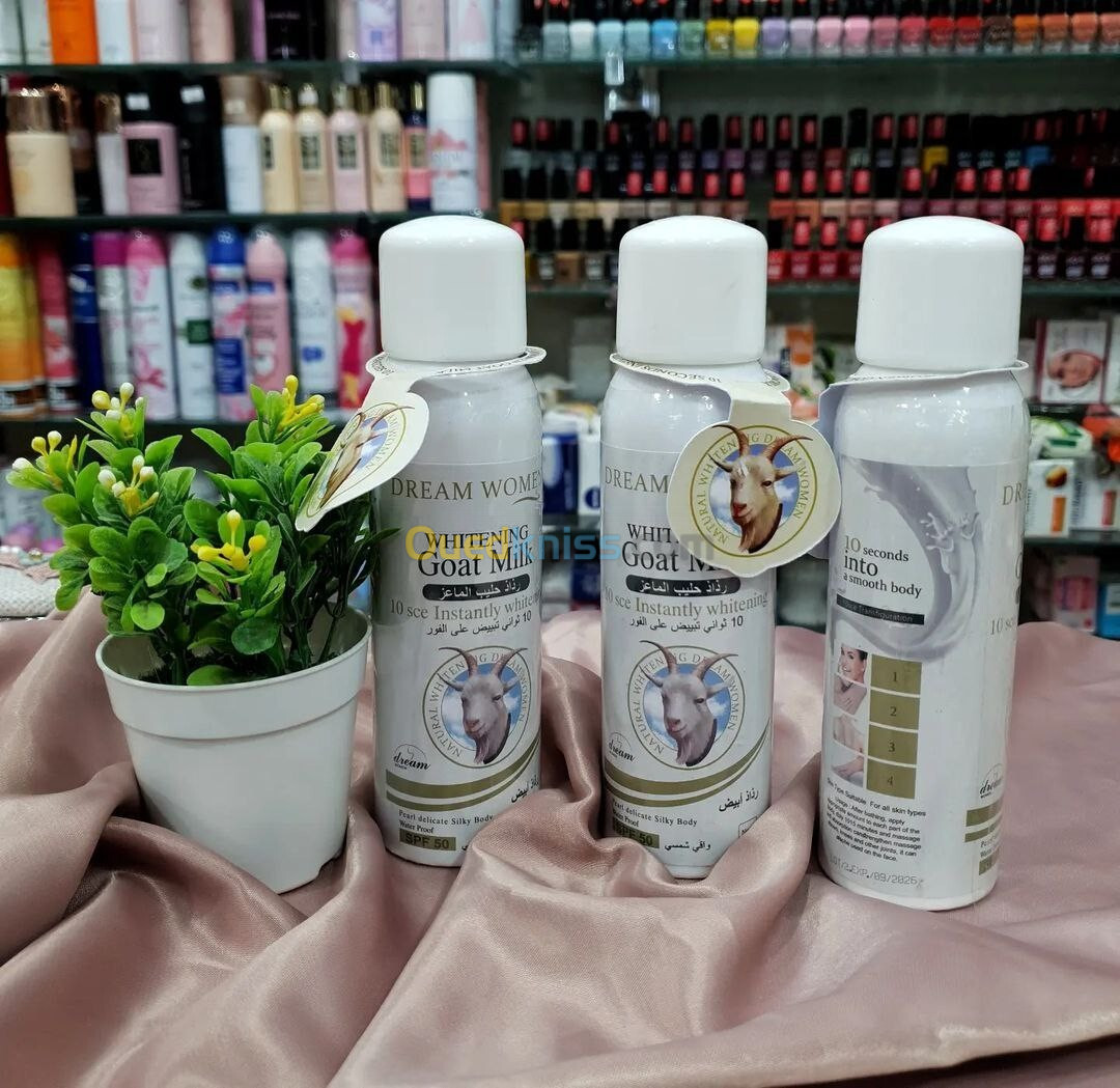 رذاذ حليب الماعز للتبييض للجسم والوجه Spray Lait de chèvre 