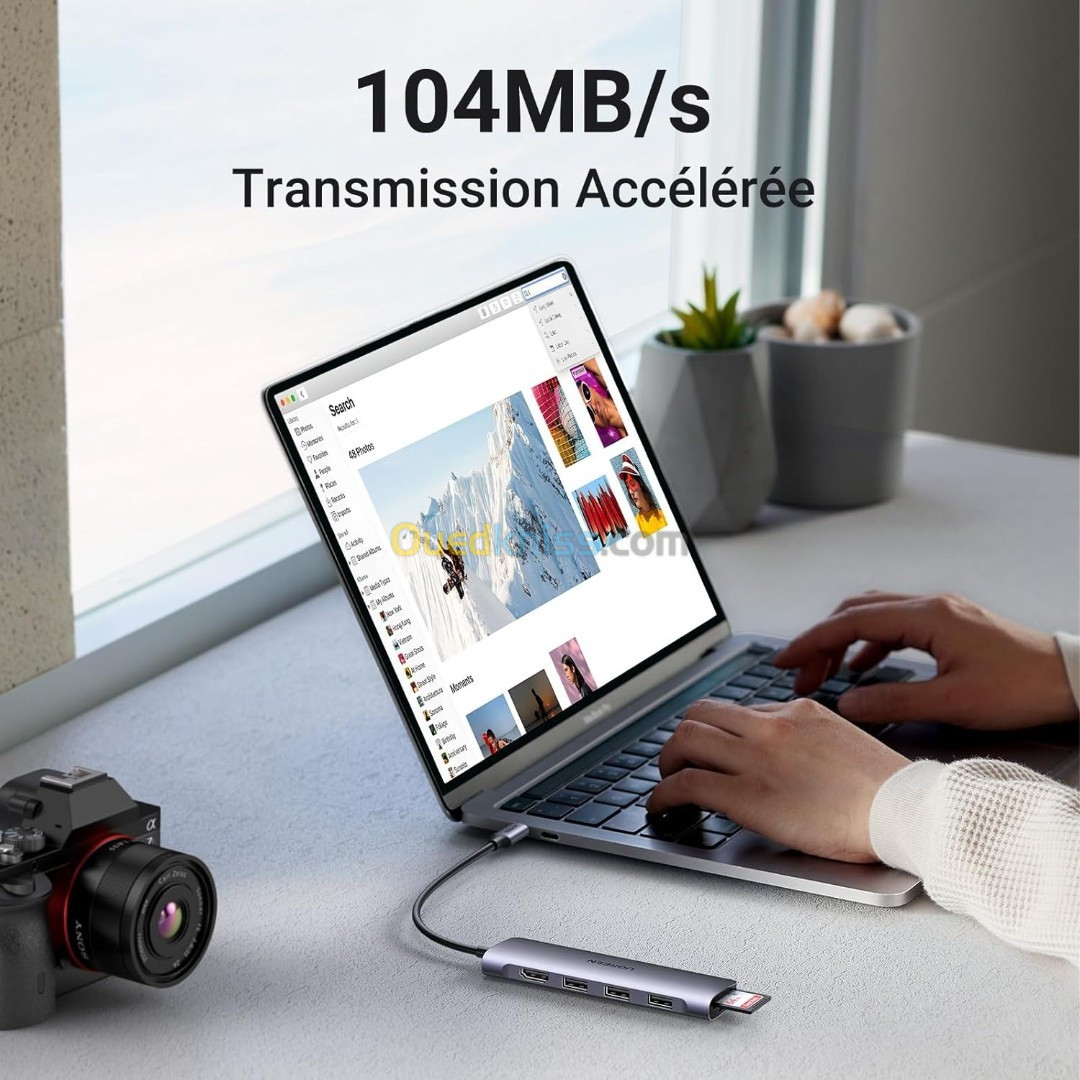 Adaptateur USB C 6en1 Ugreen original type C vers hdmi, usb A, carte mémoire 