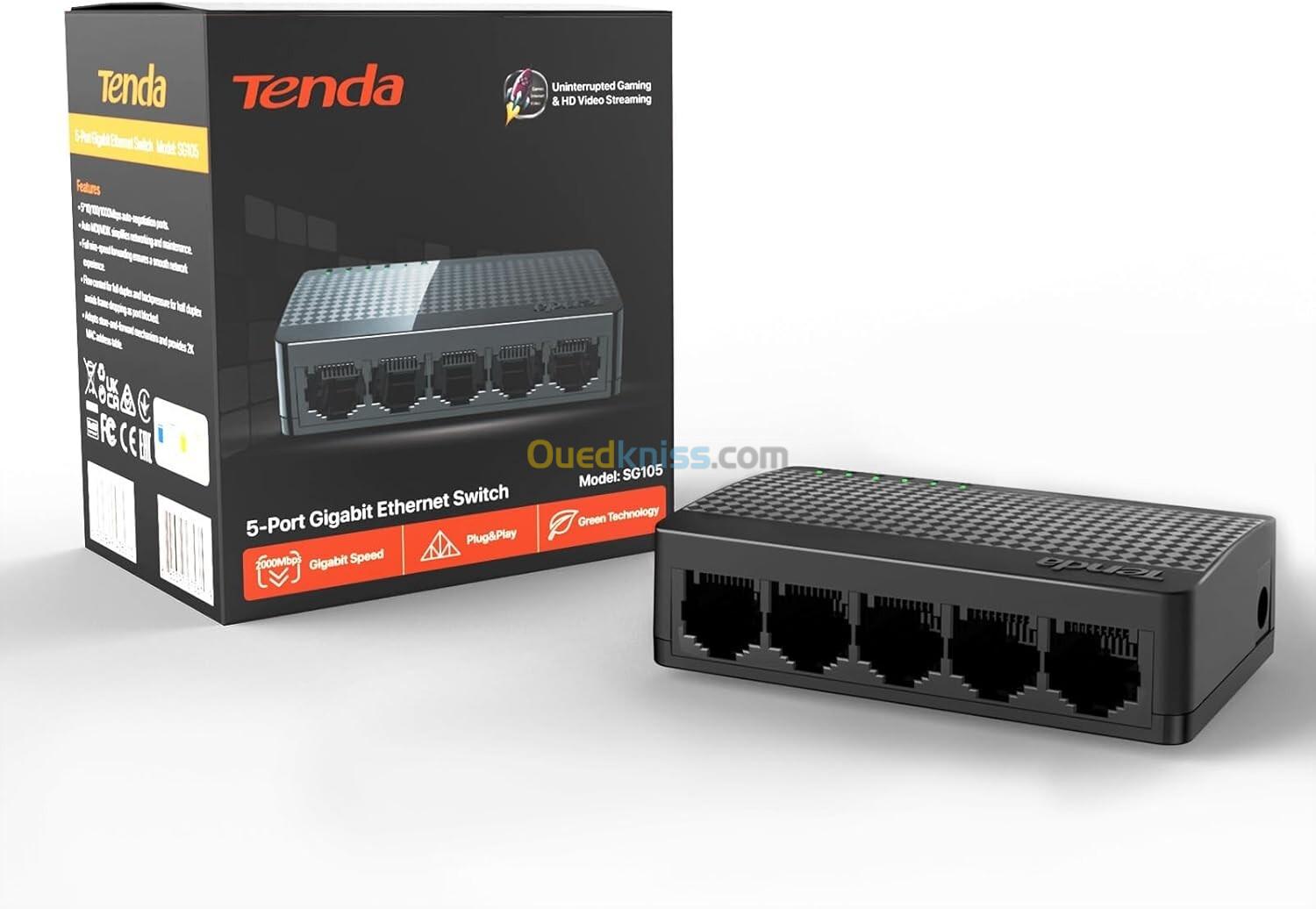 Tenda SG105 5 Port Gigabit Switch & Nova MW6 AC1200 Mesh Wi-Fi System