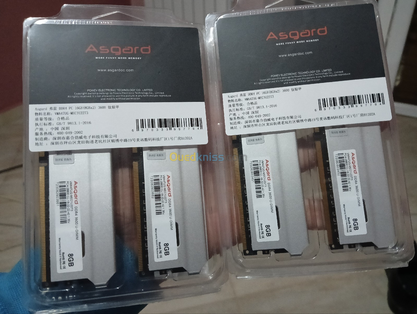 RAM ASGARD 8 GB 3600 Mhz