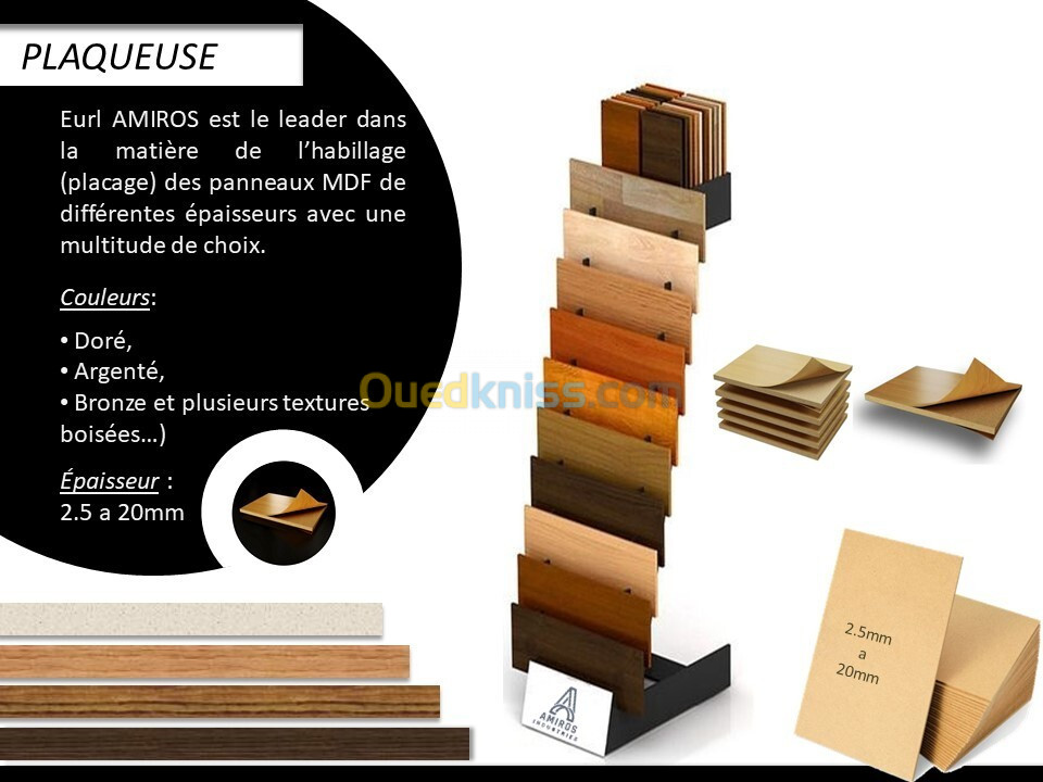 PLACAGE SUR PANNEAUX MDF