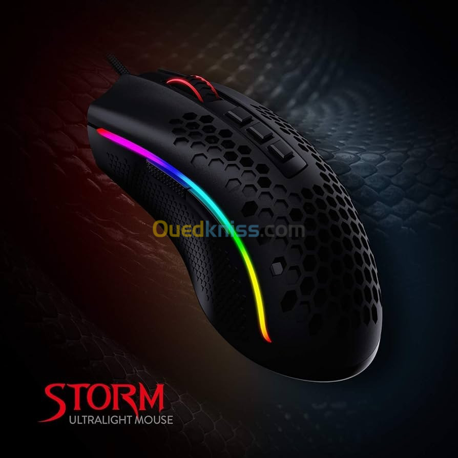 Souris gamer Redragon M808 Storm Lightweight RGB Gaming Mouse, 85g Ultralight