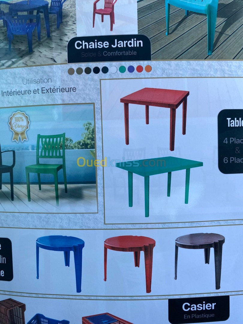 Chaises et table 