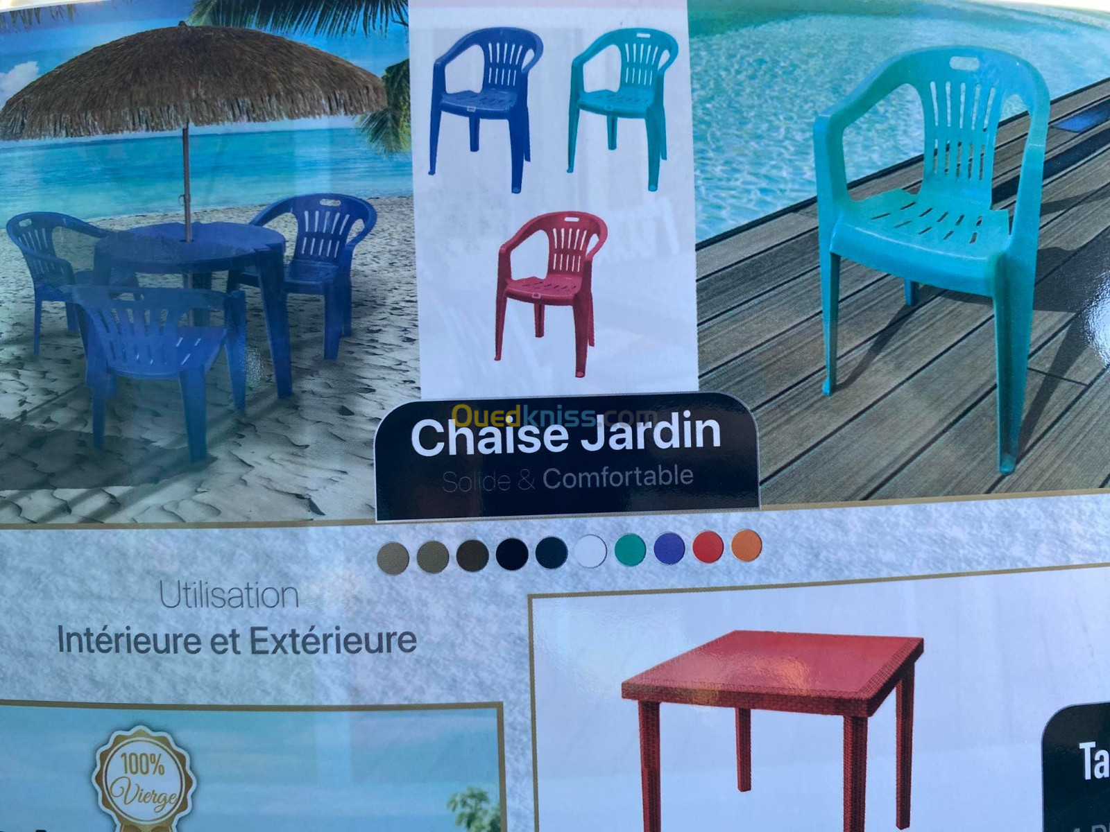 Chaises et table 