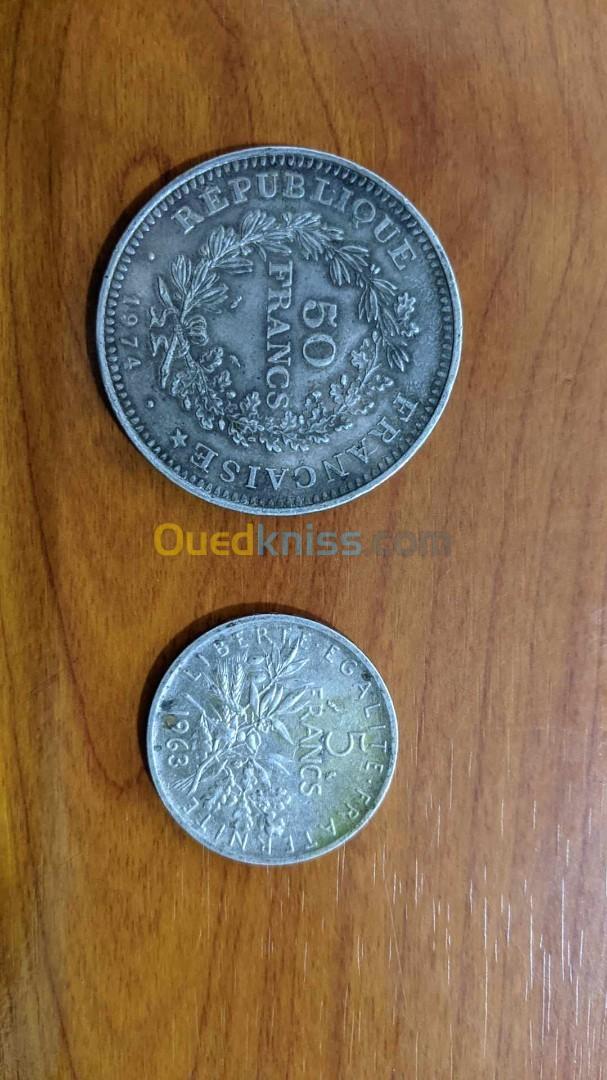 Pièce d'argent 5 francs 1963