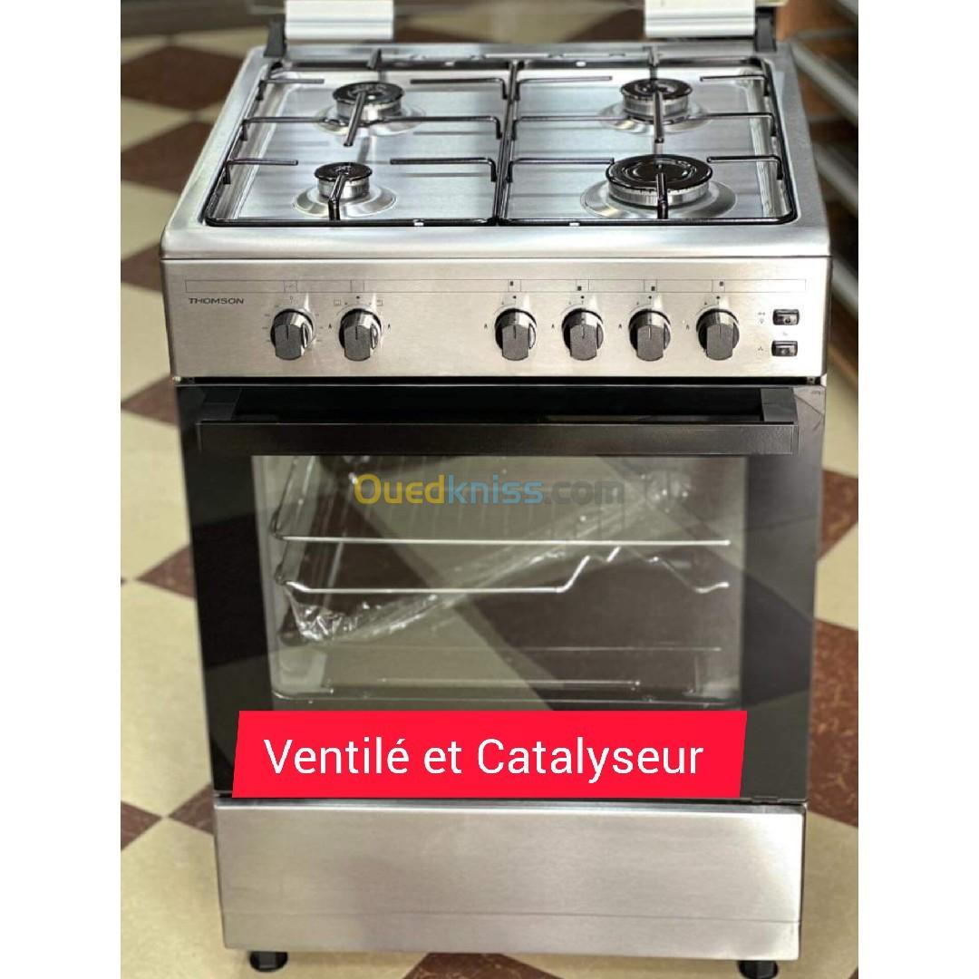 PROMO Cuisinière Thomson 4 feux inox ventilé catalyseur 