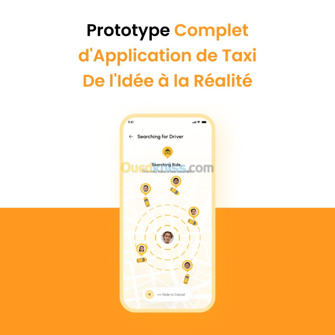 Prototype Complet d'Application de Taxi : De l'Idée à la Réalité en un Clin d'Œil !