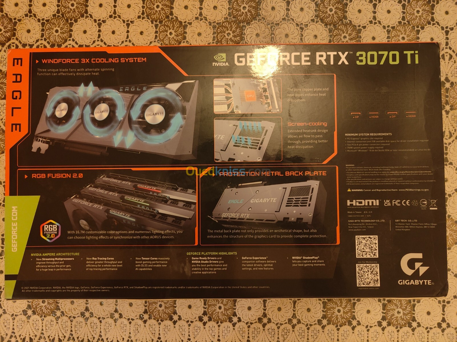 Gigabyte GeForce RTX 3070 Ti GeForce RTX 3070 Ti EAGLE OC 8G