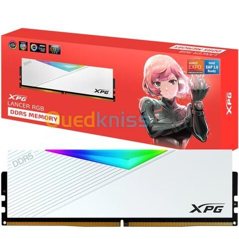 RAM DDR5 ADATA LANCER RGB 16GB 6800MHZ - WHITE