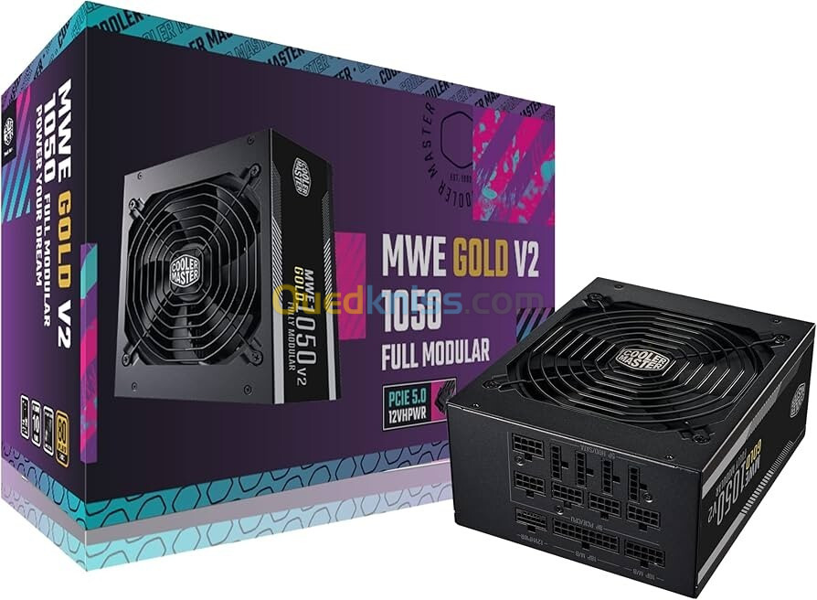 ALIMENTATION COOLER MASTER MWE GOLD 1050 W V2 - MODULAIRE 80 PLUS GOLD - ATX 3.0 - PCI-E 5.0