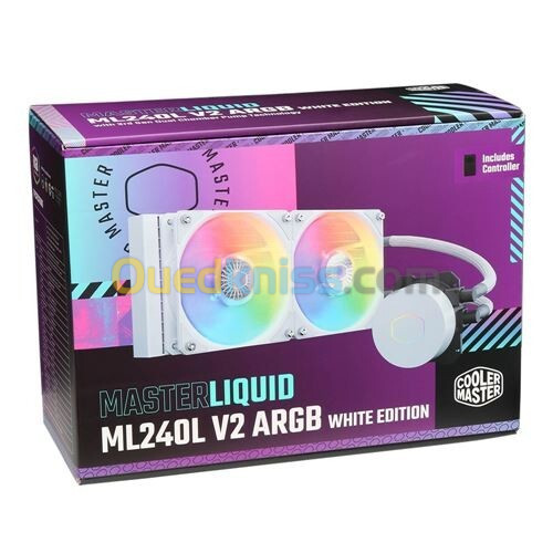 COOLER MASTER MASTERLIQUID 240L ARGB WHITE - WATERCOOLING AIO - 240MM - RGB