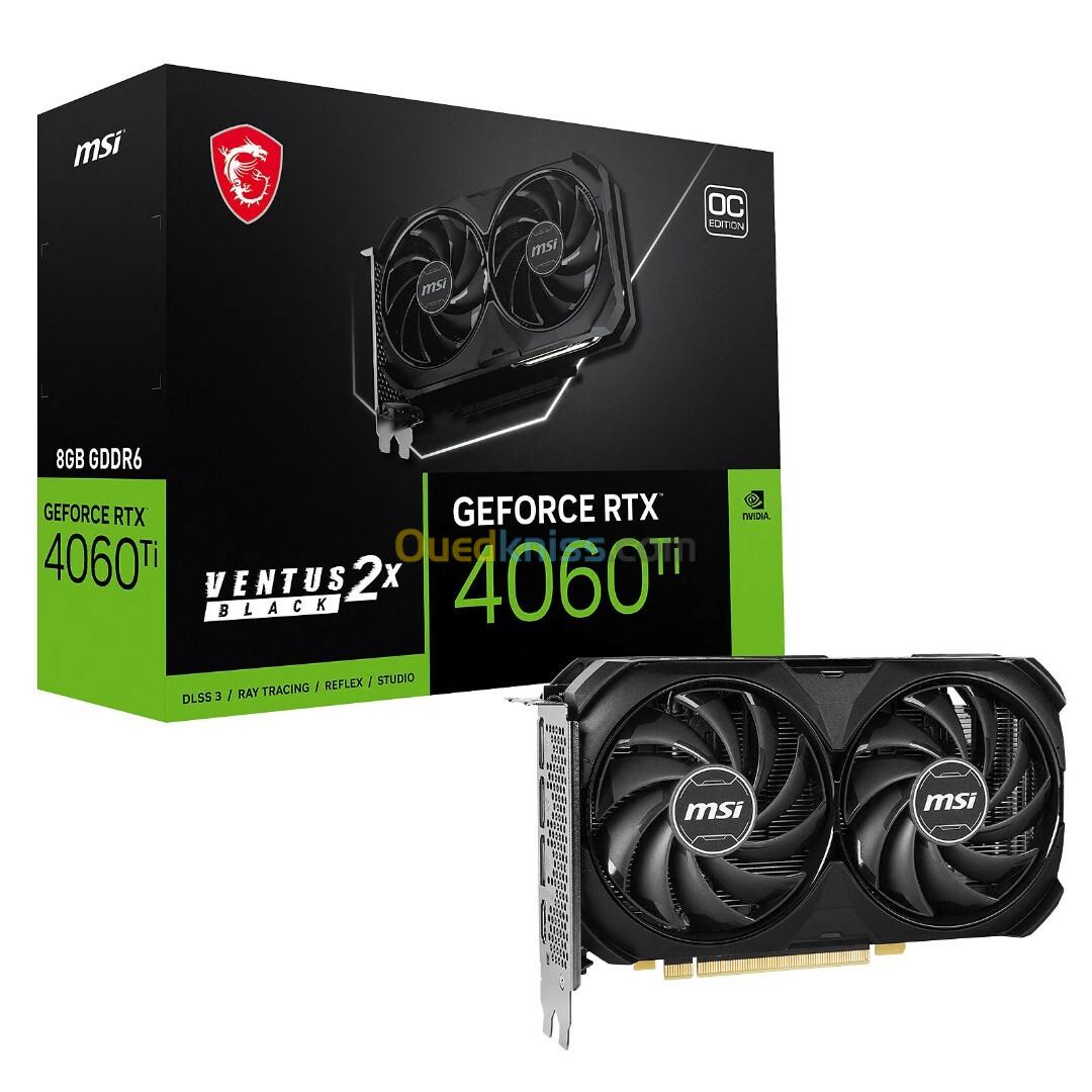  Carte Graphique MSI Ventus RTX 4060 Ti X2 8GB OC GDDR6 PCIe 4.0