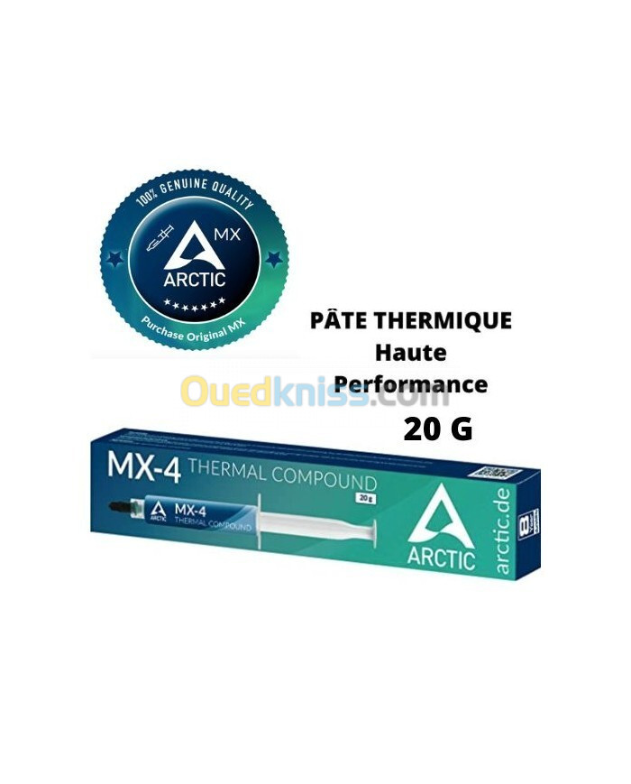 PATE THERMIQUE ARCTIC MX-4 20G - HAUTE CONDUCTIVITÉ THERMIQUE POUR CPU ET GPU MX4 ORIGINAL 