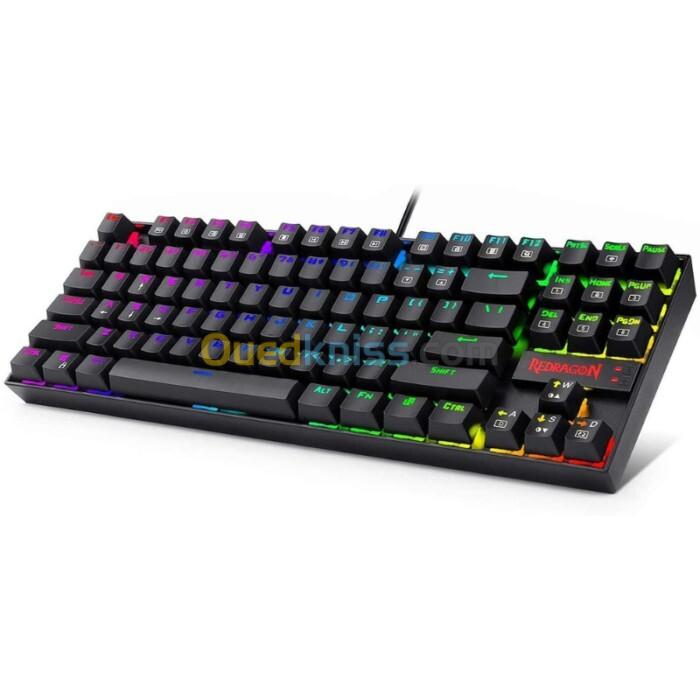 CLAVIER REDRAGON KUMARA K552W-RGB / BLACK - CLAVIER MECANIQUE RGB COMPACT