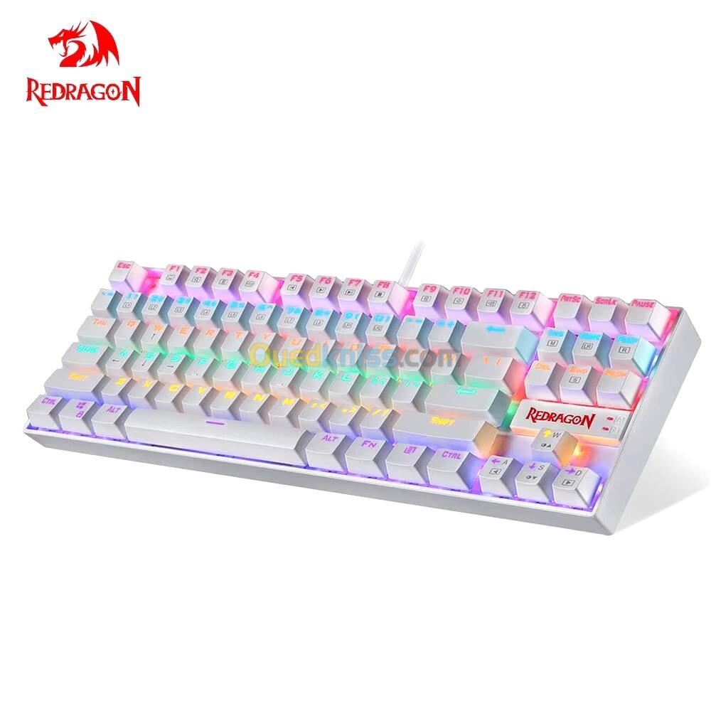  CLAVIER REDRAGON KUMARA K552W-RGB / WHITE - CLAVIER MECANIQUE RGB COMPACT