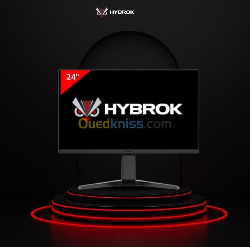 ECRAN HYBROK FLAME HG24IFL - GAMING MONITOR - 180HZ - IPS - 1MS - FHD - SPEAKERS - VGA- HDMI - NOIR