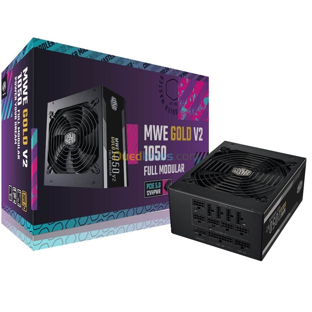 ALIMENTATION COOLERMASTER MWE 1050W GOLD V2 MODULAR PCIE5 ATX 3.0