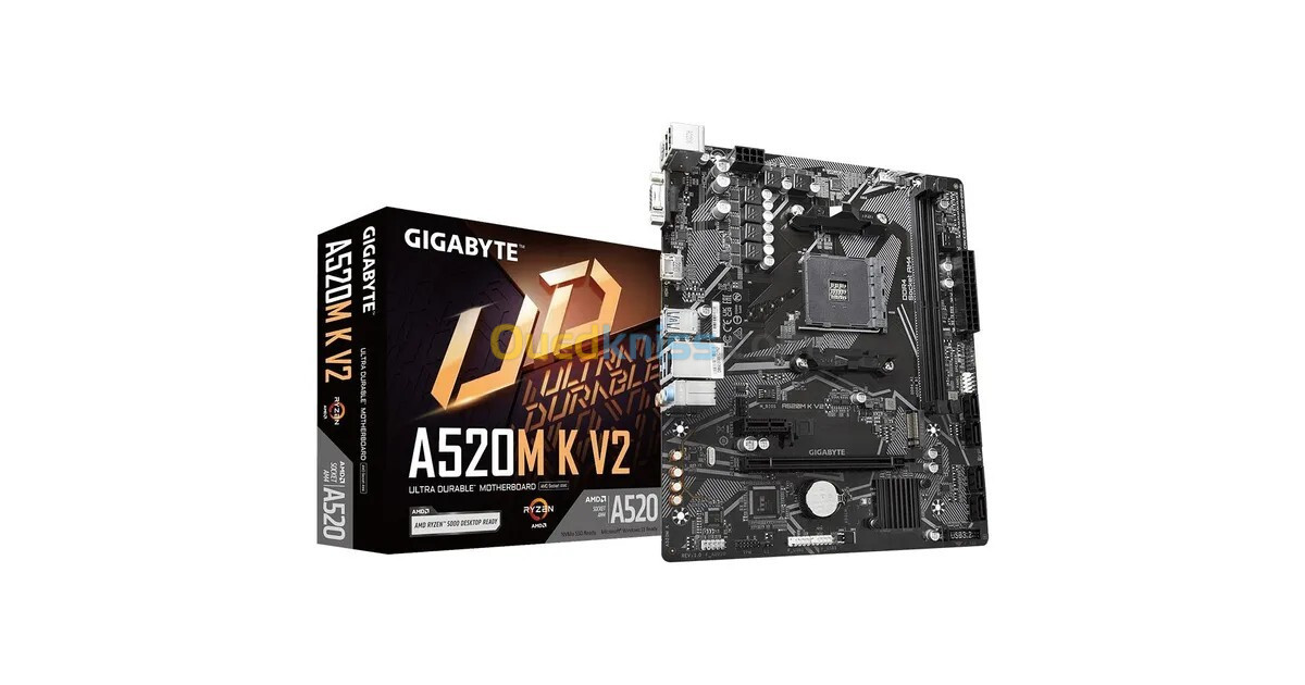 CARTE MÈRE GIGABYTE A520M K V2 - AM4, PCIe 3.0, DDR4, USB 3.2