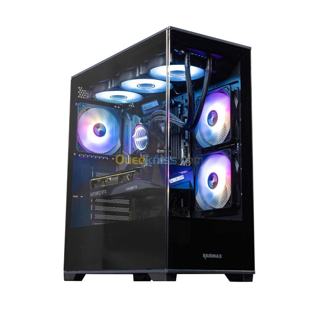  BOITIER RAIDMAX I801 BLACK - MID TOWER, VERRE TREMPÉ, ATX