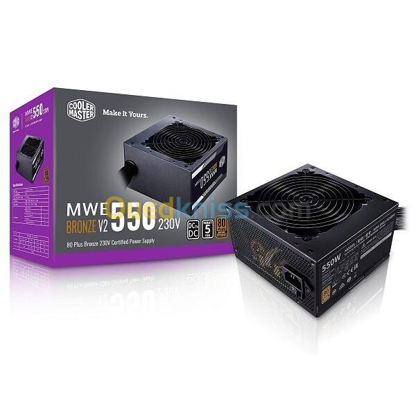 ALIMENTATION COOLER MASTER MWE BRONZE 550 W V2 -  80 PLUS BRONZE