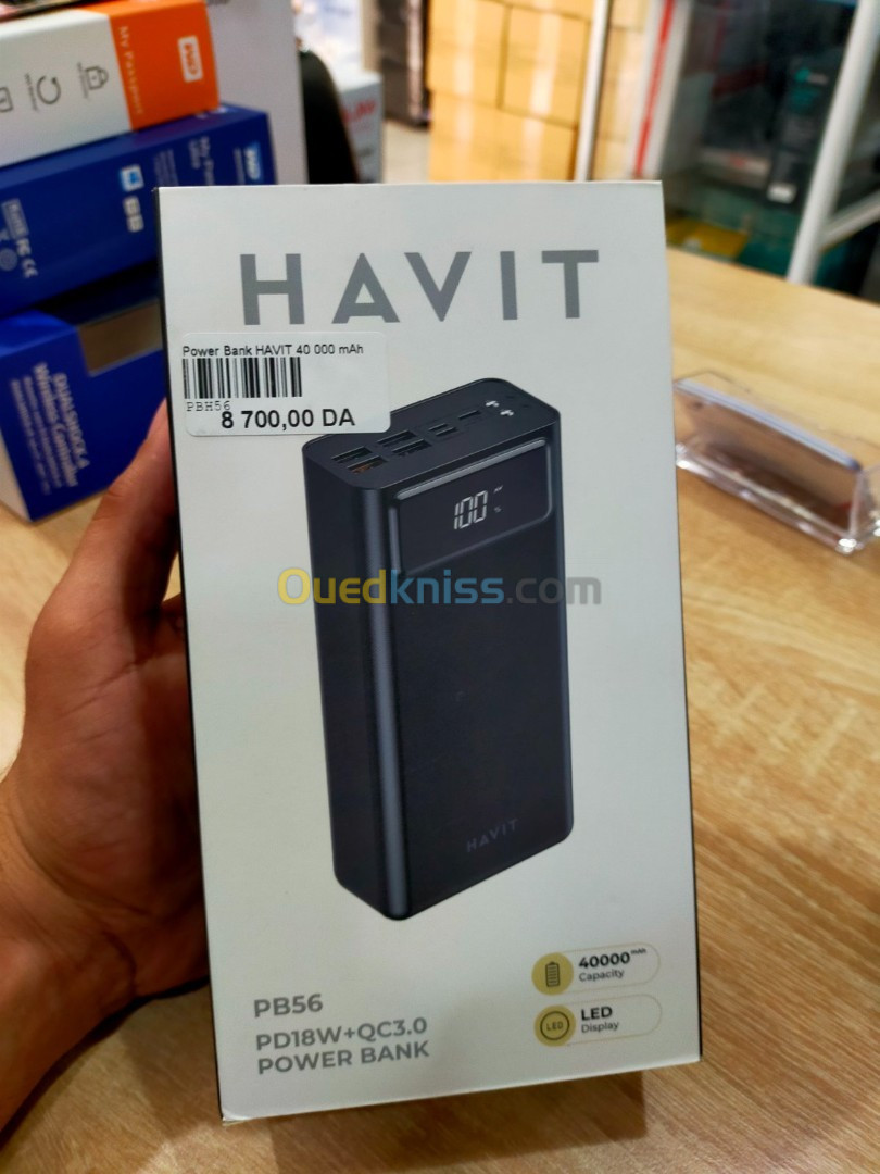 Power Bank HAVIT 40 000 mAh PD18W+QC 3.0 PB56