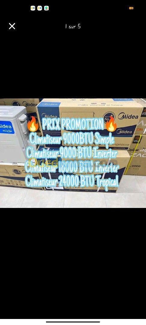 Promotion #climatiseur midea 90000 ..12000 18000 24000 btu 