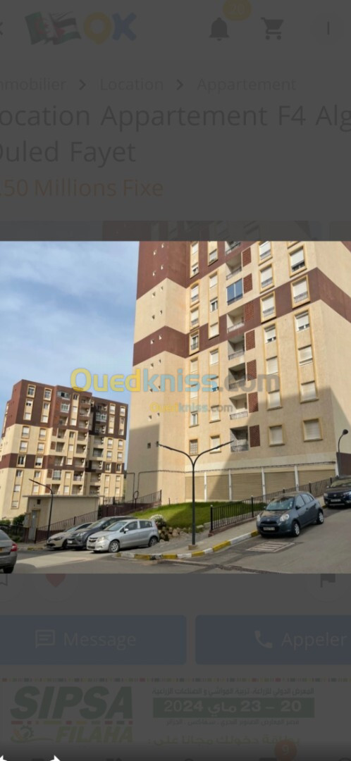 Location Appartement Alger Ouled fayet