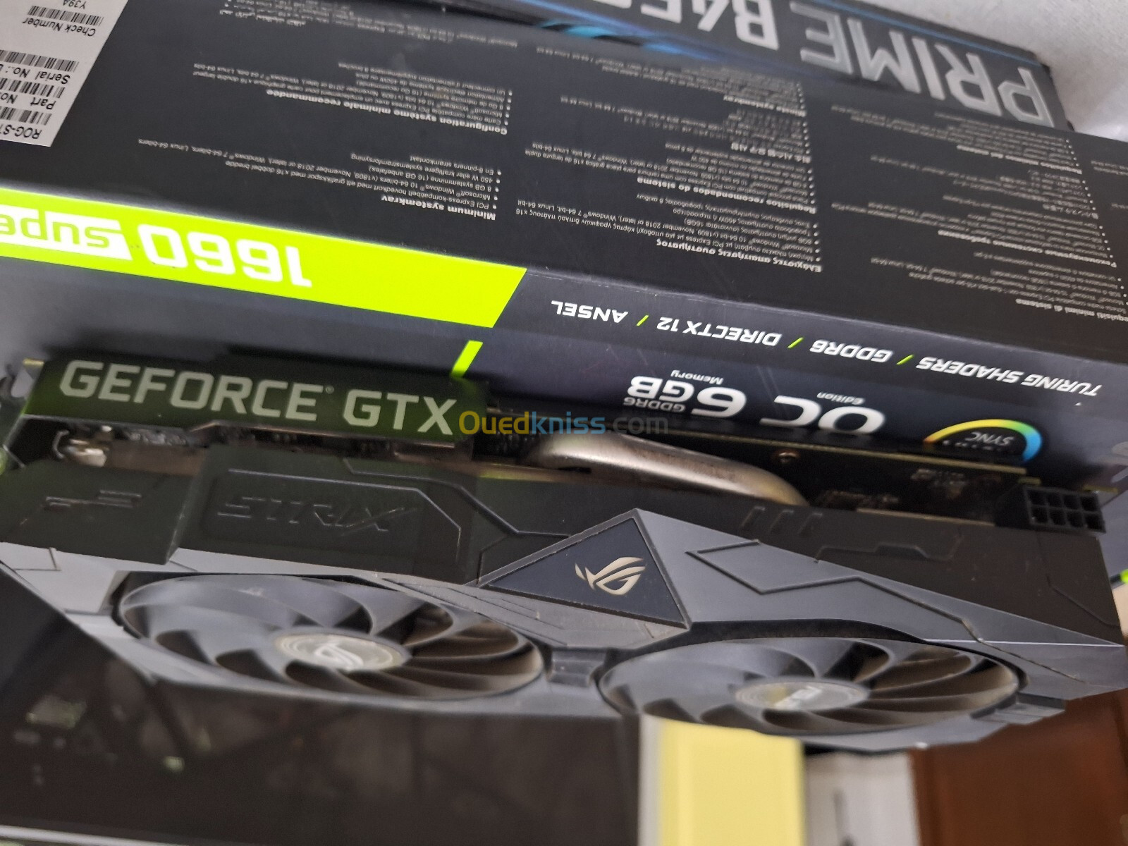 Gtx 1660 super asus rog strix 