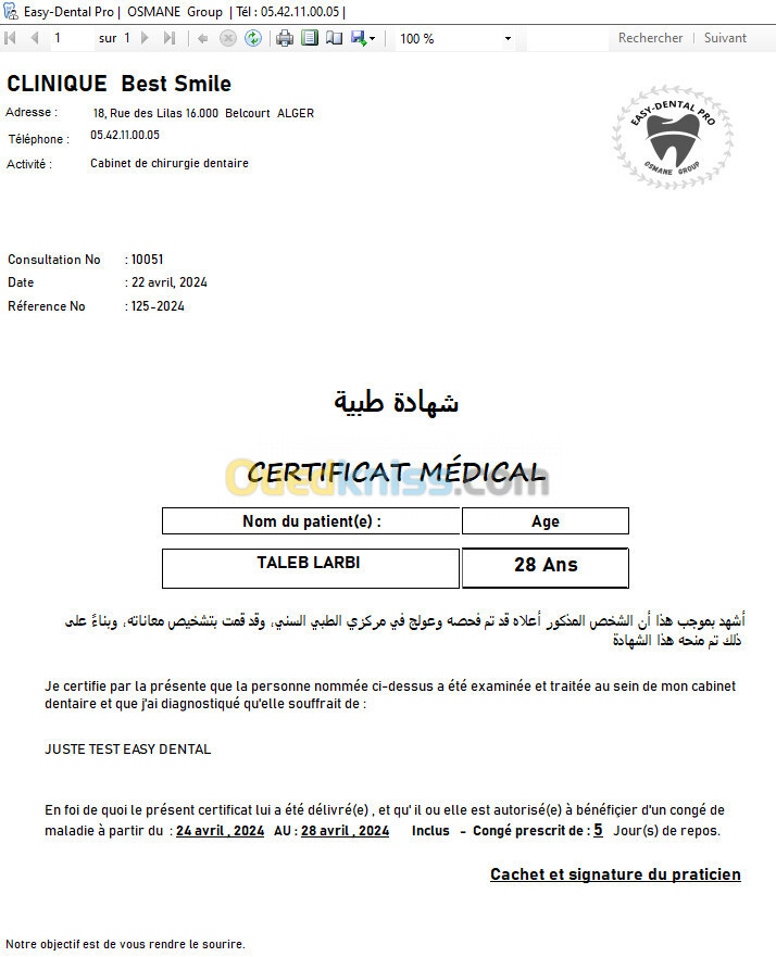 Logiciel de gestion cabinet dentaire 