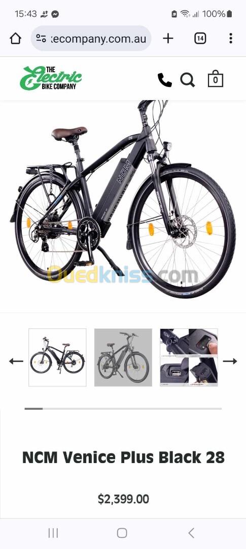 VELO ELECTRIQUE NCM VENICE PLUS BLACK 28 (48V)