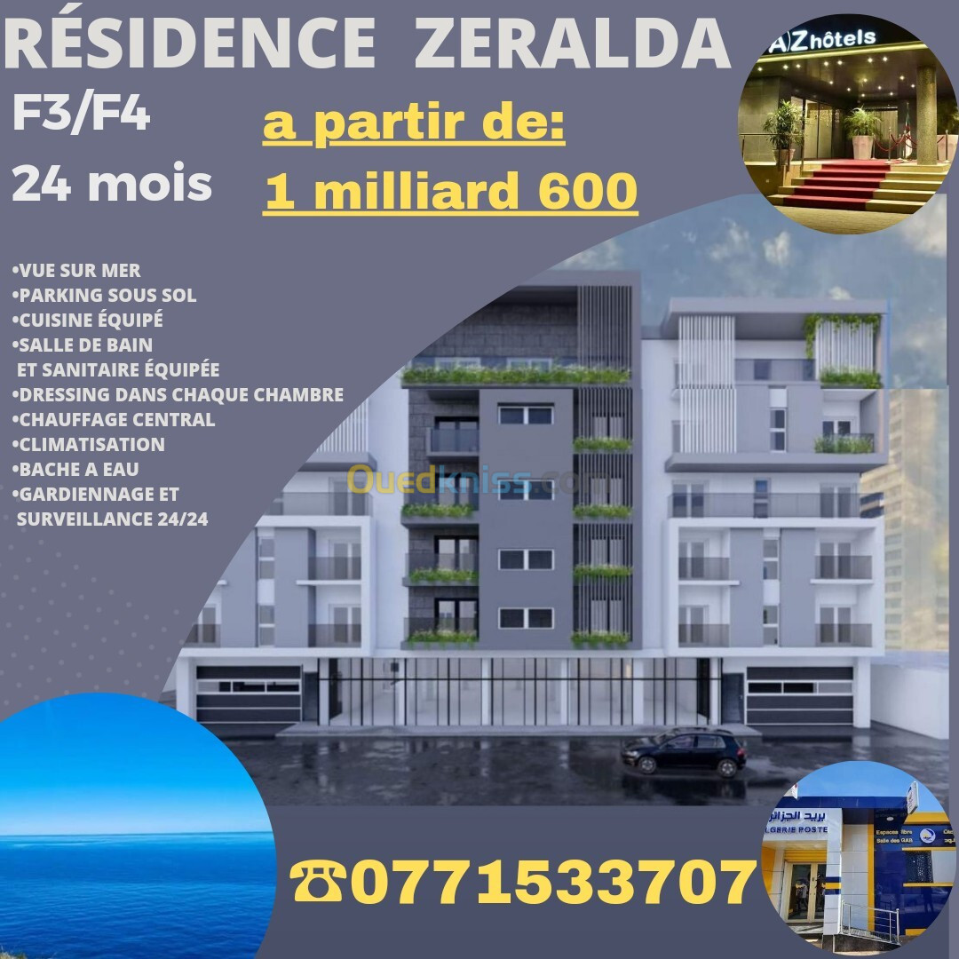 Vente Appartement F4 Alger Zeralda