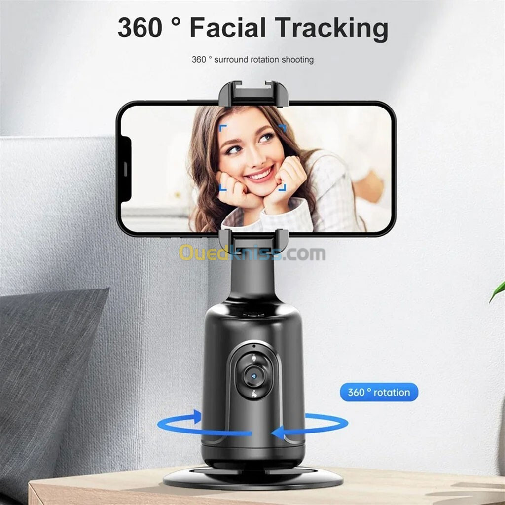 Stabilisateur de Bureau Intelligent 360 avec Suivi Automatique du Visage Pour Vlogging