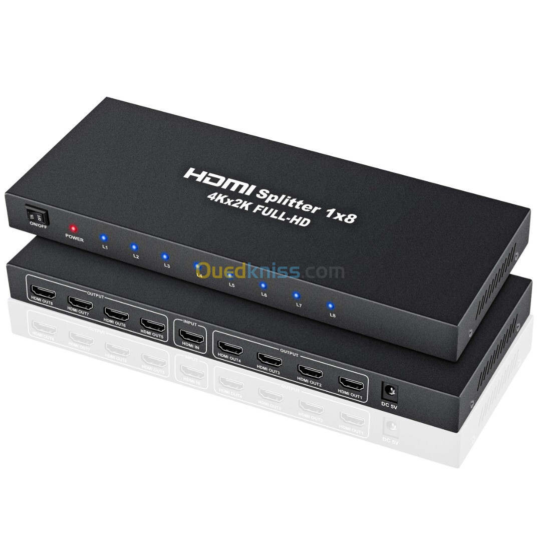 4K HDMI Splitter - 1 Entrée 8 Ports de sortie