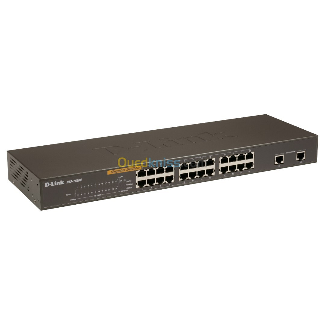 Switch D-link 24 ports DES-1026G avec 2 ports Gigabit