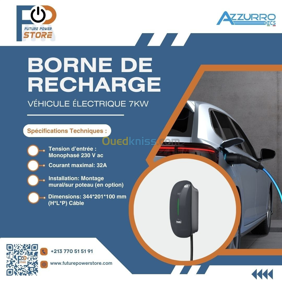 Borne de charge Véhicule Électrique 7kw & 11kw