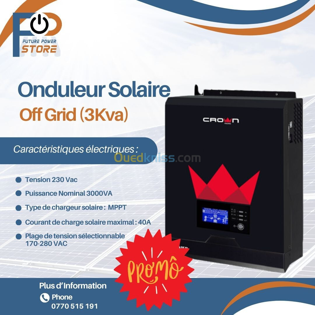 Onduleur Solaire off grid Crown 