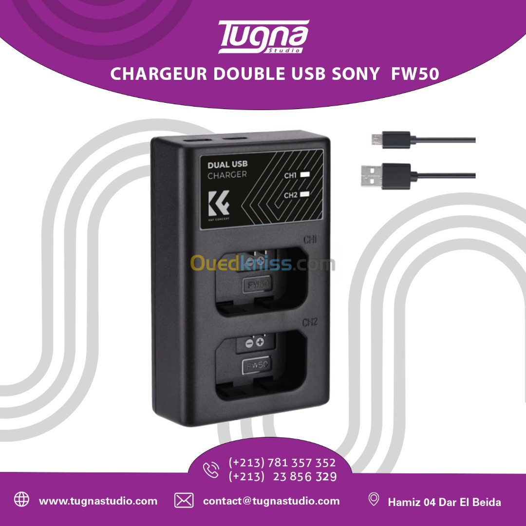 CHARGEUR DOUBLE USB SONY  FW50