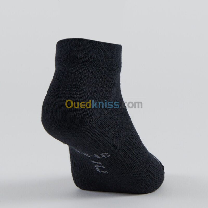 ARTENGO CHAUSSETTES DE SPORT ENFANT MI-HAUTES ARTENGO RS 160 NOIR GRIS LOT DE 3