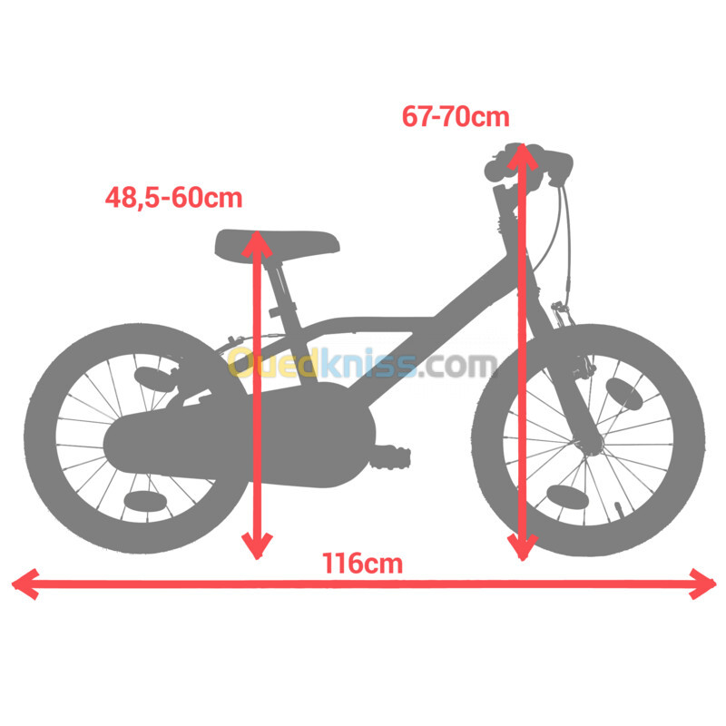 BTWIN VELO 16 POUCES 4-6 ANS 500 ROBOT