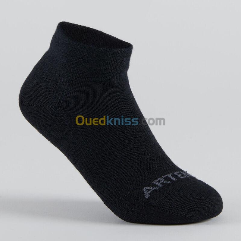 ARTENGO CHAUSSETTES DE SPORT ENFANT MI-HAUTES ARTENGO RS 160  NOIR GRIS LOT DE 3