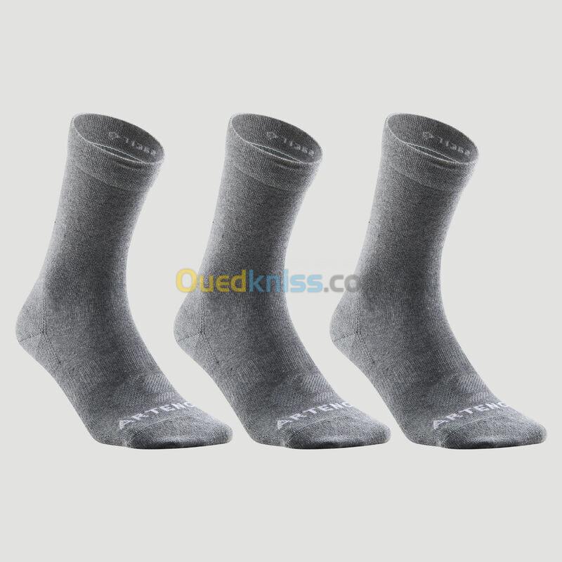 ARTENGO Chaussettes de Sport Hautes RS 160 x 3 - Gris