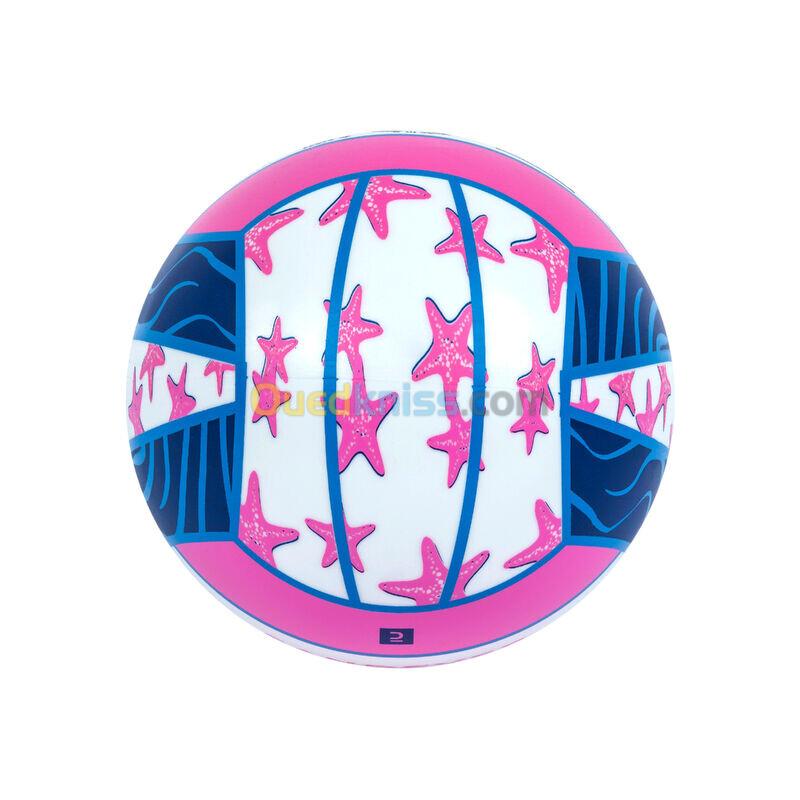 KIPSTA Ballon de plage BV100 Fun Taille 3 Etoile bleu et rose