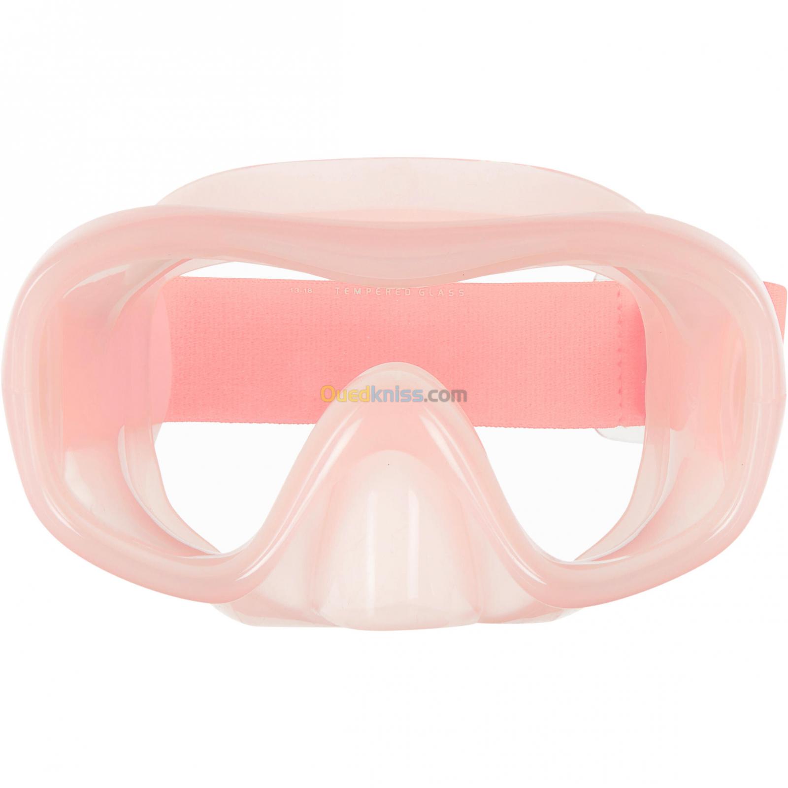 SUBEA Kit plongée Masque et Tuba Snorkeling 100 adulte Rose