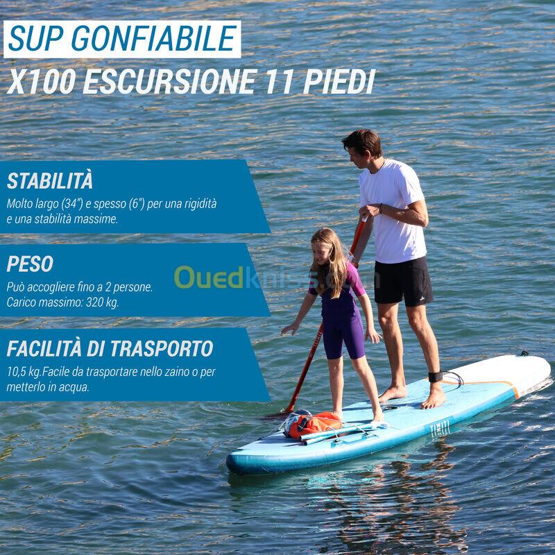 ITIWIT STAND UP PADDLE GONFLABLE DÉBUTANT 11 PIEDS BLEU