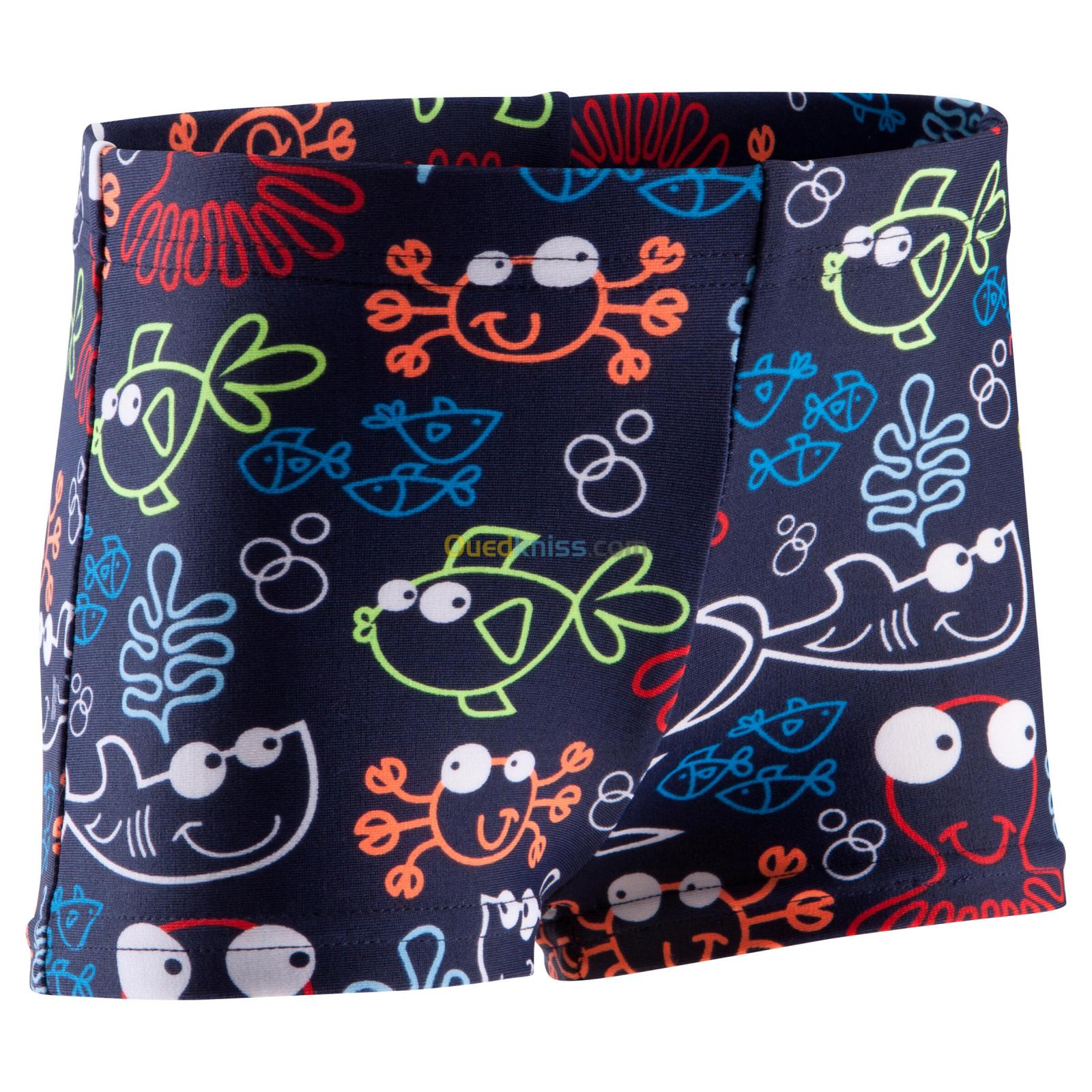 NABAIJI BOXER DE BAIN BEBE / ENFANT BLEU IMPRIME JUNGLE