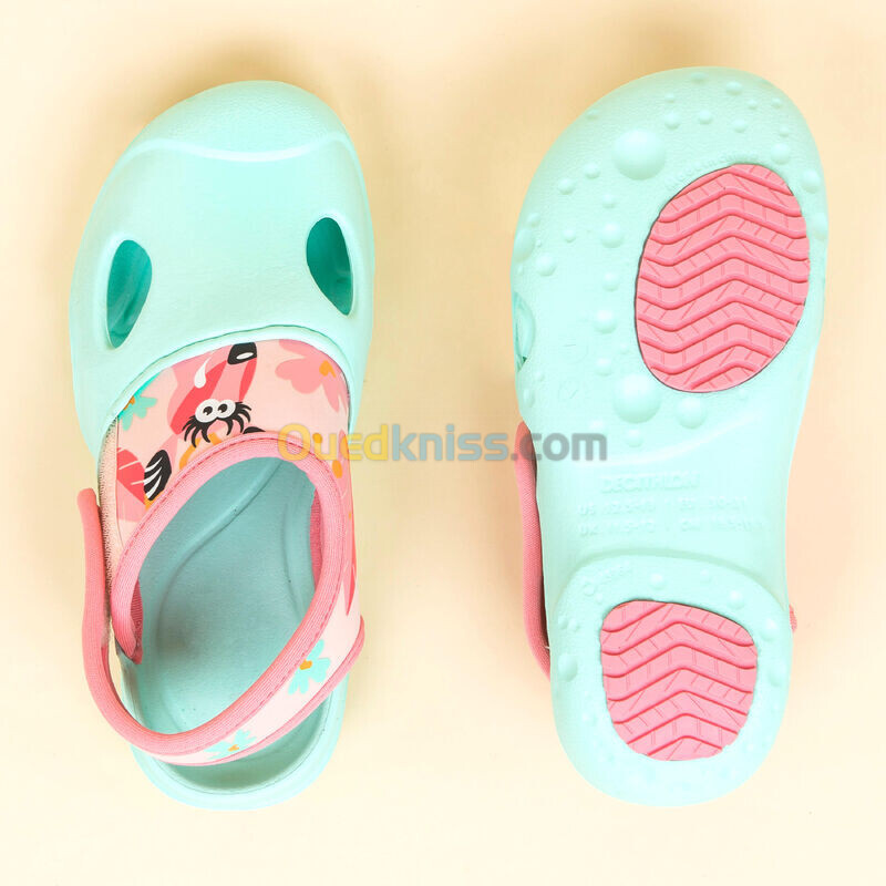 NABAIJI Chaussure Sabot Piscine enfant CLOG 500 Gazelle Menthe