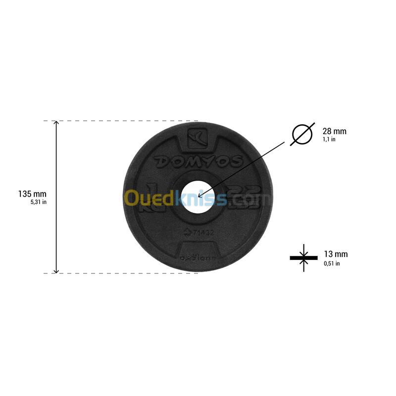 DOMYOS Poids de musculation en fonte 28mm