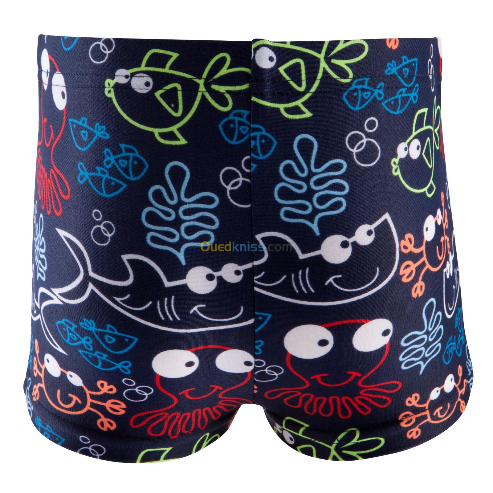 NABAIJI BOXER DE BAIN BEBE / ENFANT BLEU IMPRIME JUNGLE