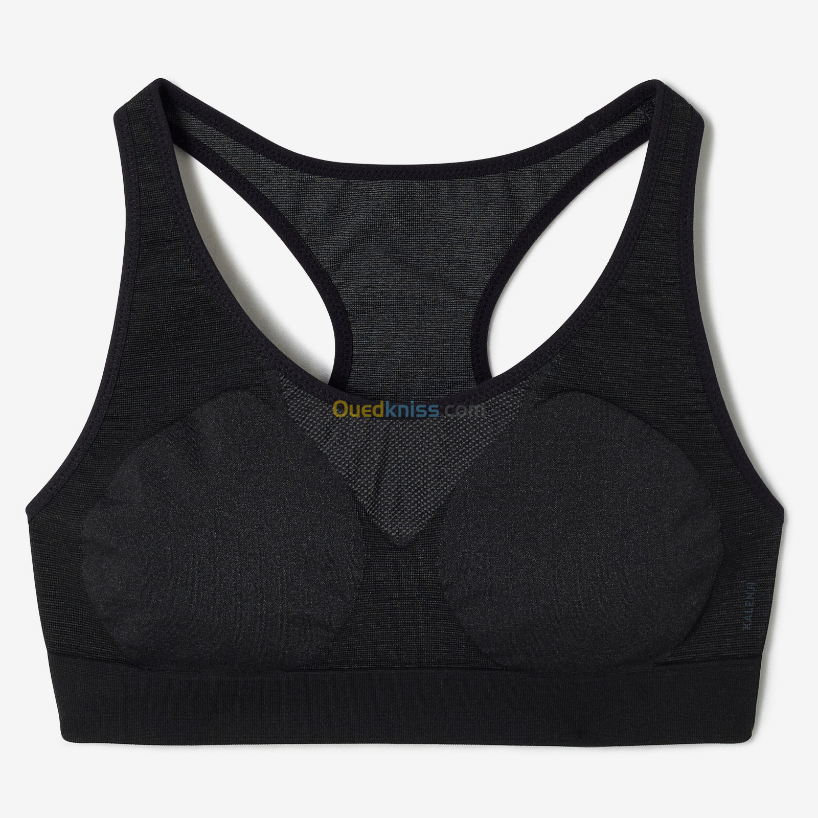 KALENJI Brassière sans couture dos nageur maintien medium Femme - Noir