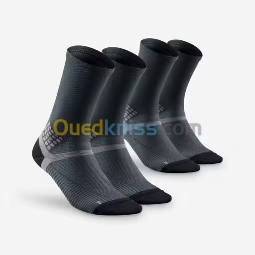 QUECHUA Chaussettes randonnée - Hike 500 High Noire x2 paires